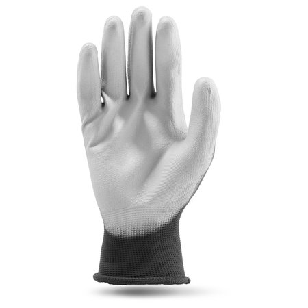 Lift Safety PU COATED PALM Black 13g Polyester Knit Glove with Smooth PU Palm  MED G15PSP-KM